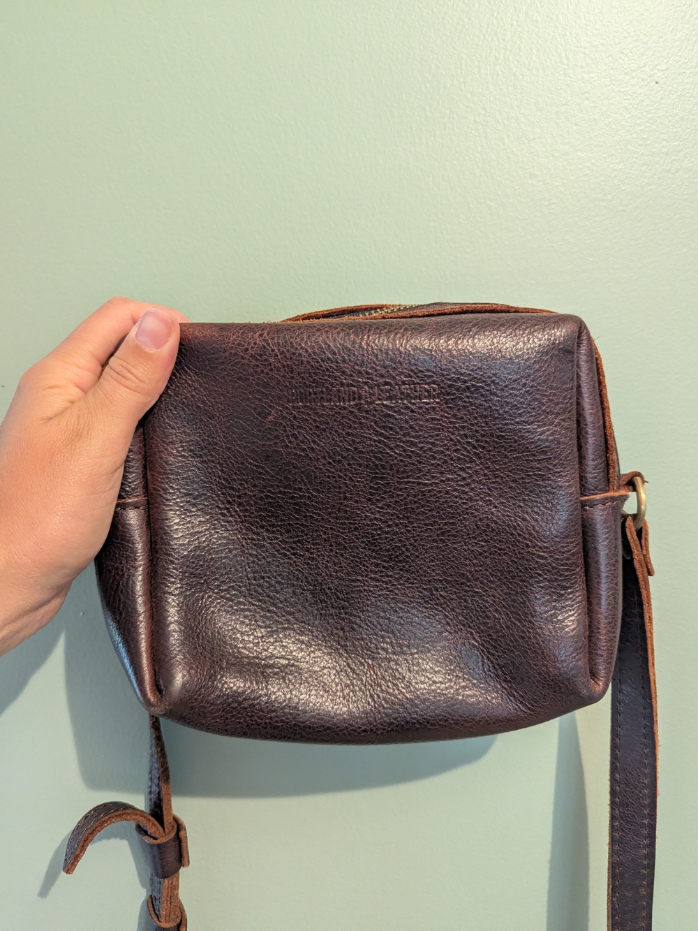 Portland Leather Goods Crossbody Bag - Mesa In Grizzly